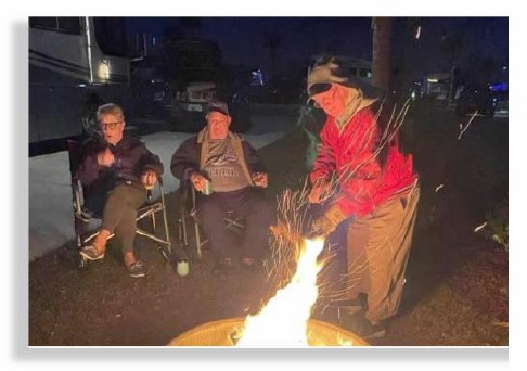 Members by campfire